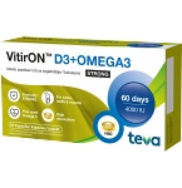 VitirON D3 + Omega3 Strong kapsulės N60